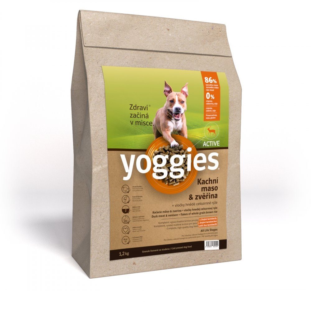 Yoggies Active Kachna a Zvěřina 1,2 kg