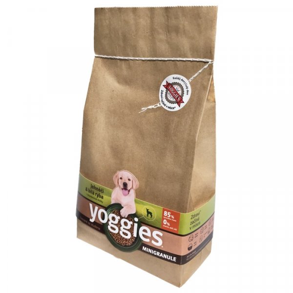 Yoggies Minigranule lisované za studena jehněčí a bílá ryba 1,2kg