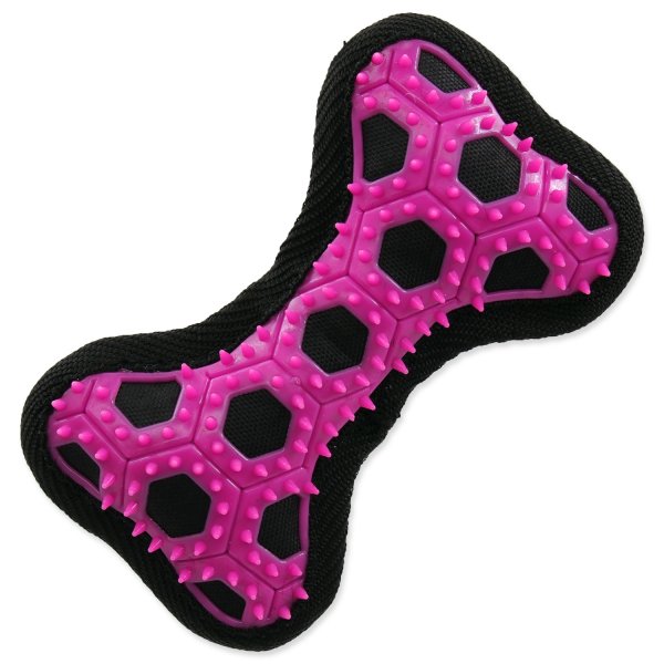 Hračka DOG FANTASY Hextex kost růžová 14,5 cm