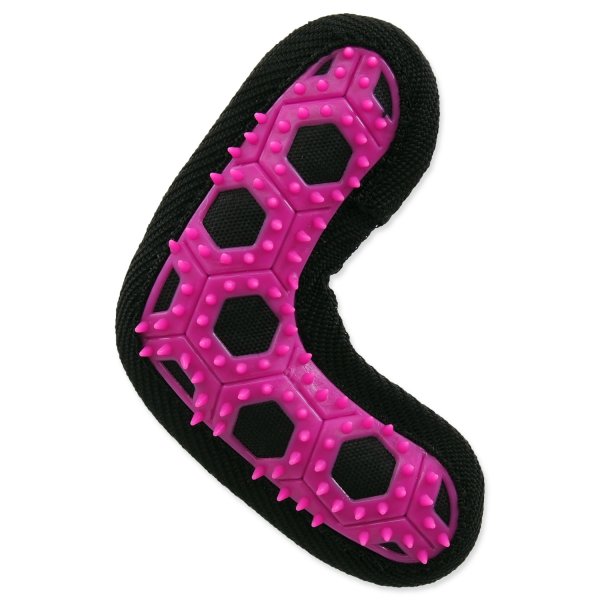 Hračka DOG FANTASY Hextex bumerang růžová 13,5 cm