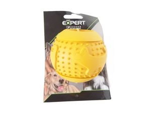 Tatrapet hračka pro psa zásobník na granule 7,5 cm  tvrdá guma žlutá