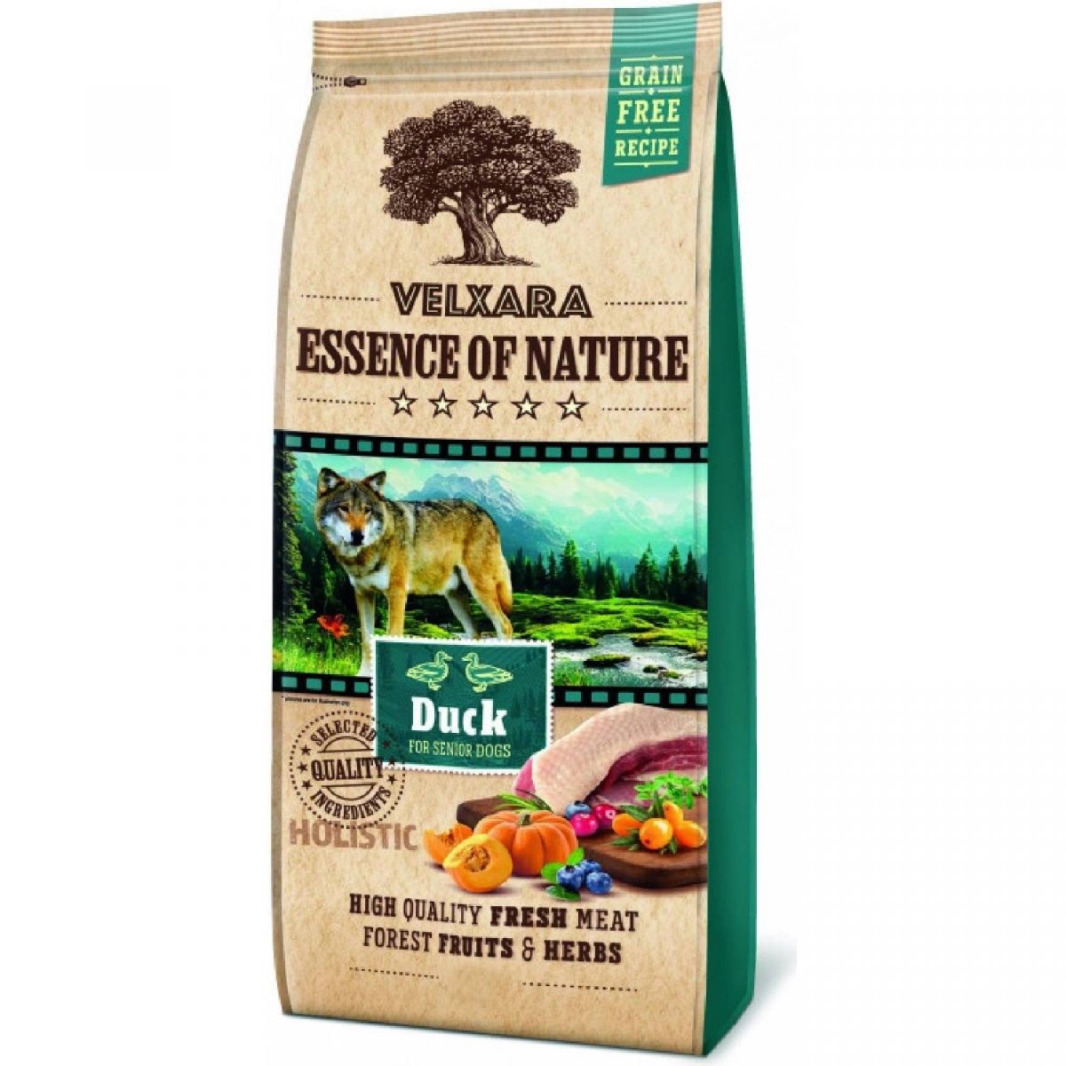 Velxara Dry FM GF Dog Senior Duck 750g