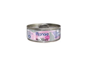 MONGE DELICATE Cat  konzerva kuře, šunka 80g