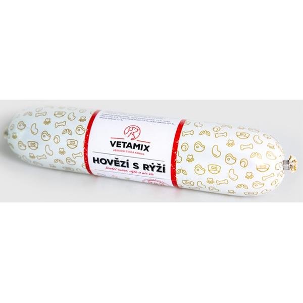 Vetamix hovězí s rýží MONO salám 850 g