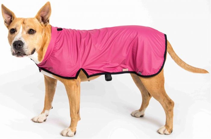 Obleček - Vesta "Trekky XL" pláštěnka růžová 40 cm