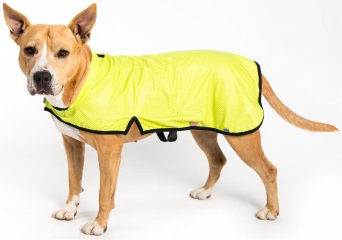 Obleček - Vesta "Trekky XL" pláštěnka neon zelená 30 cm