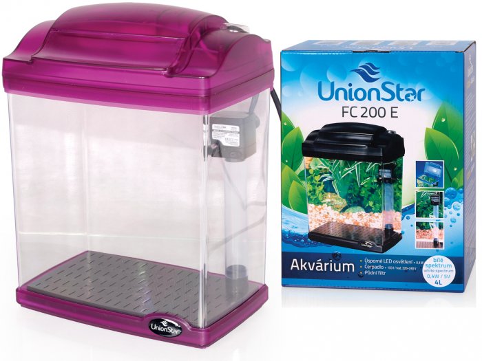 UnionStar LED akvarijní komplet FC200E purpurový