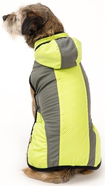 Obleček - Vesta " Trekky LUX " zateplená neon zeleno-šedá 45 cm