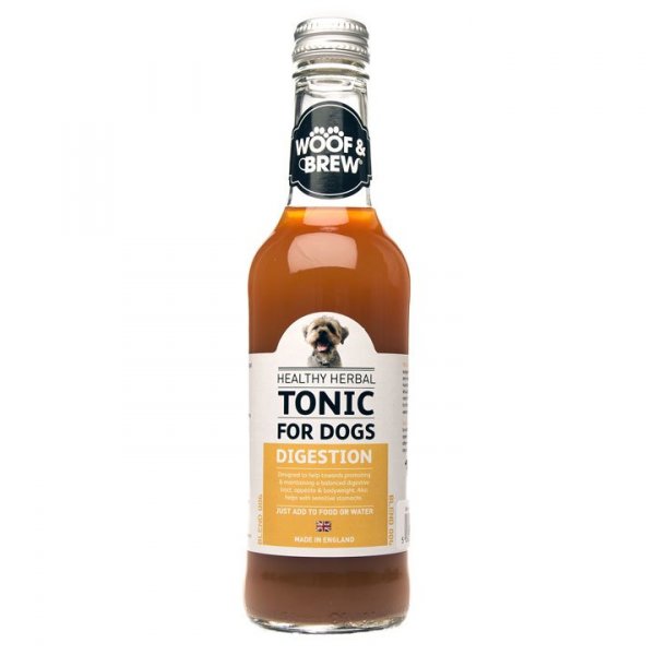 Woof & Brew bylinné tonikum pro psy na zažívání (60 dávek)