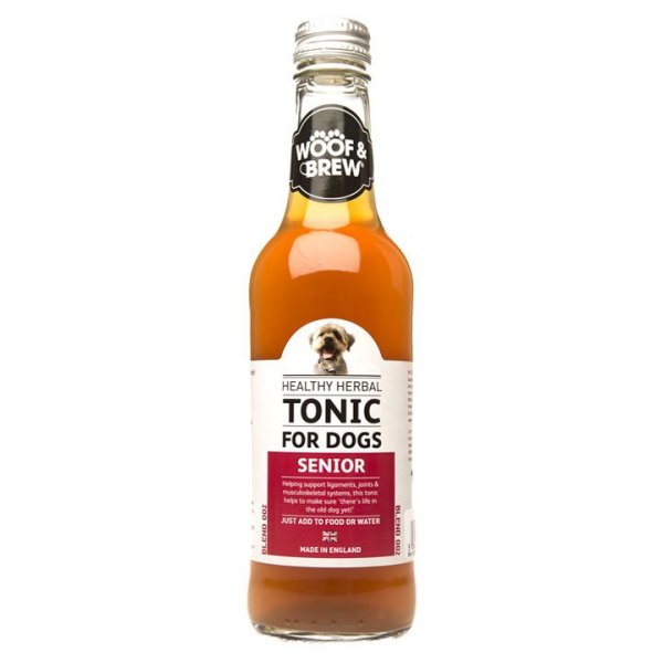 Woof & Brew bylinné tonikum pro psy Senior (60 dávek)