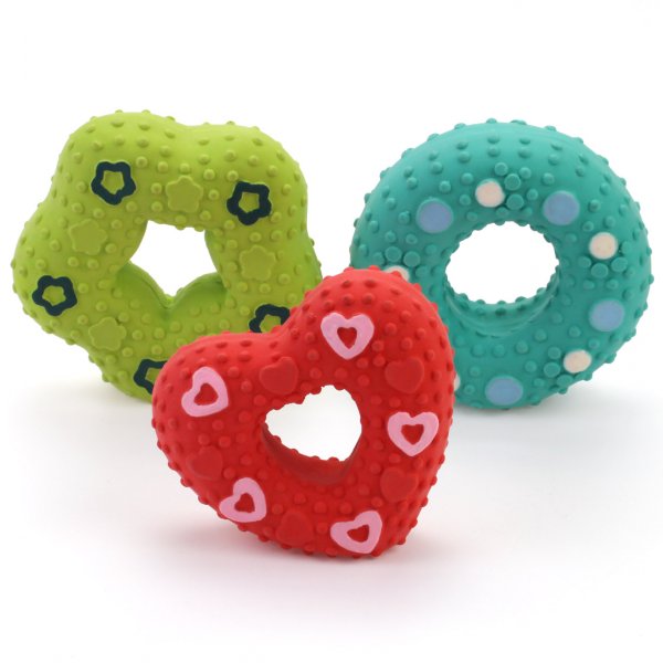 Olala Pets Pískací latexová pro psa donut 9 cm