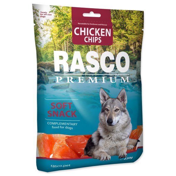 Pochoutka RASCO Premium plátky s kuřecím masem 230g