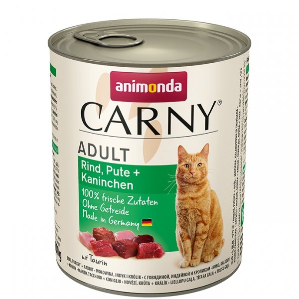 ANIMONDA konzerva CARNY Adult - hovězí, krůta, králík 800g