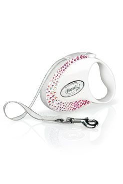 Vodítko FLEXI GLAM Composition S pás 3m/12kg bílá