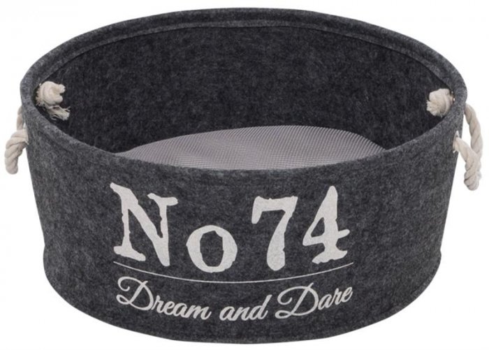 Pelech cat plstěný D&d košík Felt Vat šedý L