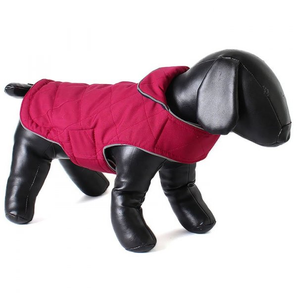 Doodlebone oboustranná zimní bunda, raspberry/navy, velikost M