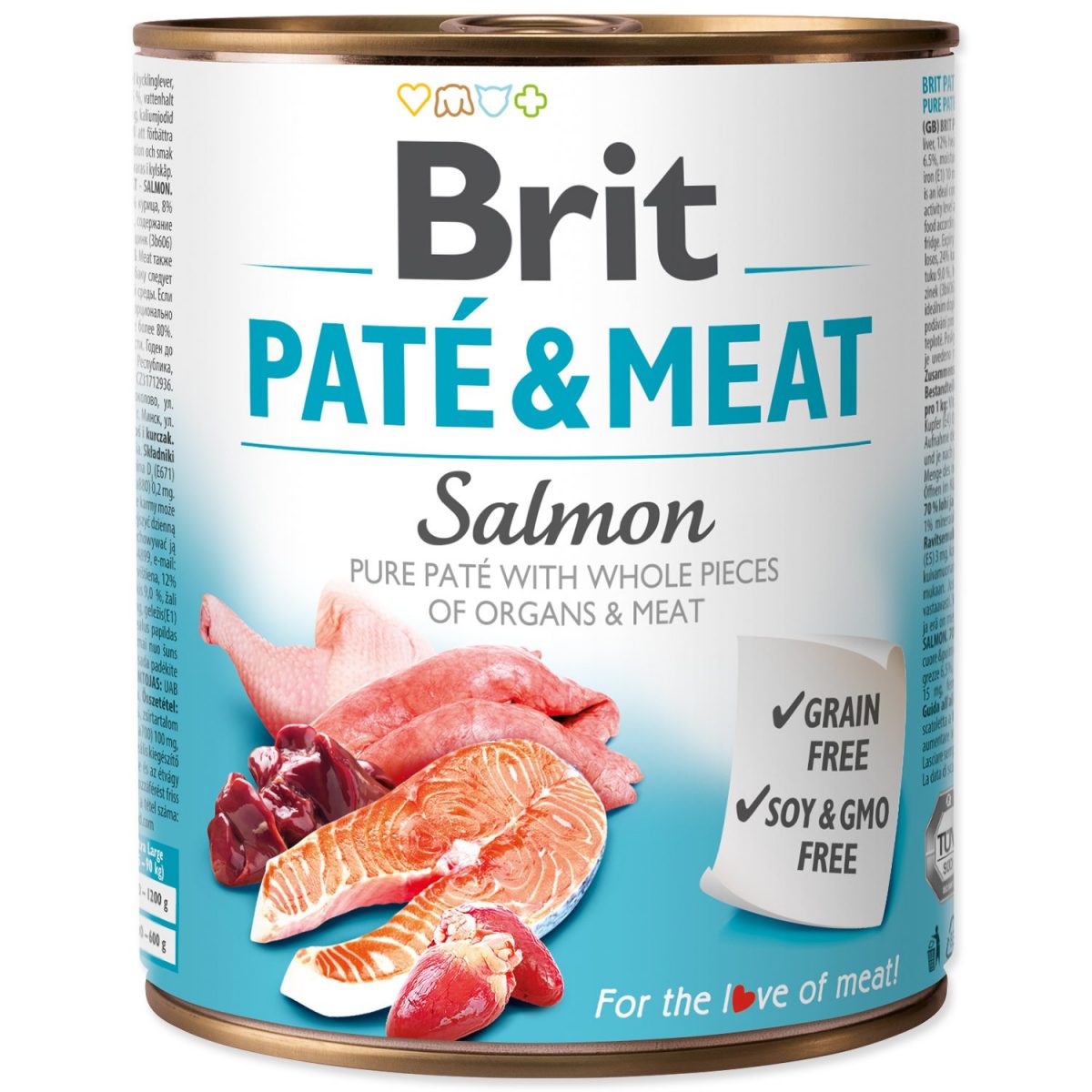 Brit Dog konz Paté & Meat Salmon 800g