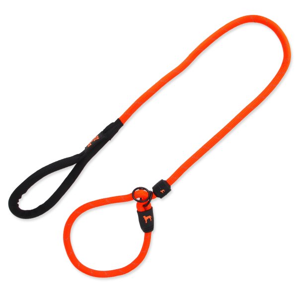 Vodítko DOG FANTASY s obojkem oranžové L