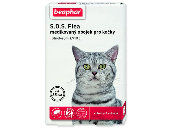 Obojek antiparazitní Beaphar SOS 35cm