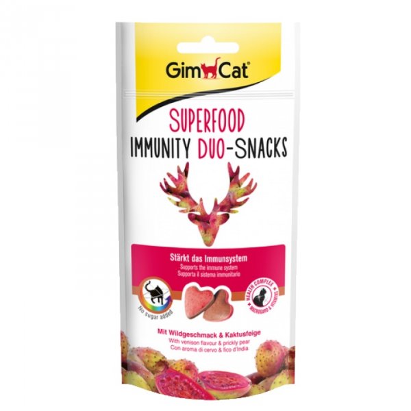 GIMCAT DUO-SNACKS Immunity divočina+opuncie 40g