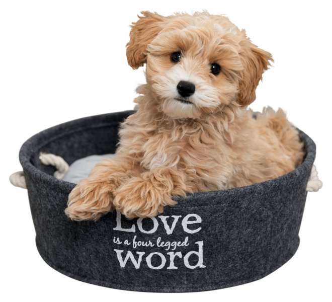 Kulatý pelech LIAN 45 cm šedý