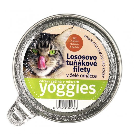 Yoggies mističky s lososem a tuňákem v lahodné želé omáčce 85g