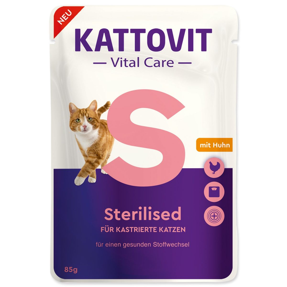 Kapsička Kattovit Sensitive kuře a kachna 85g