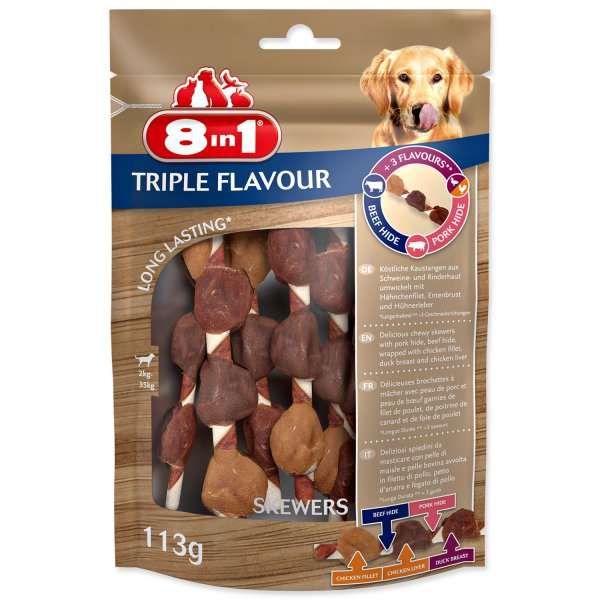 Pochoutka 8in1 Triple Flavour skewers (6ks)