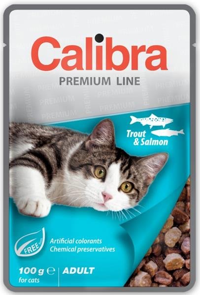 Calibra Cat  kapsa Premium Adult Trout & Salmon 100g