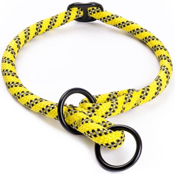 Obojek nylon polostah. kulatý - žlutý Freezack 1,2 x 40-45 cm