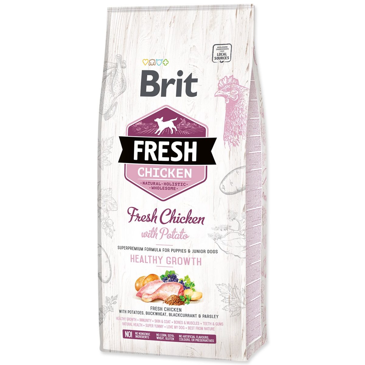 Brit Dog Fresh Chicken&Potato Puppy Healthy Growth12kg