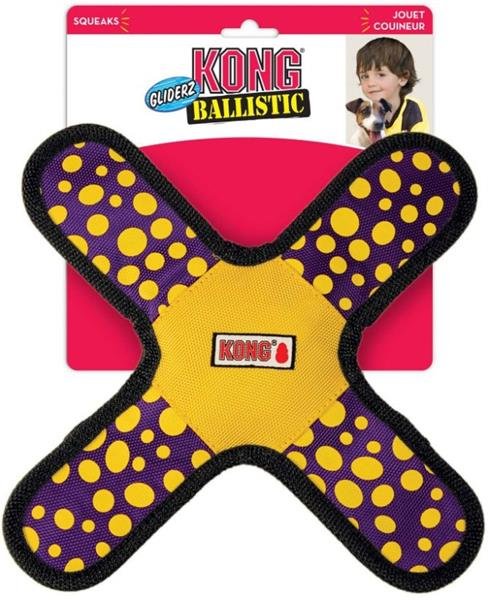 Hračka textil Ballistic Lítá/plave kříž Kong small