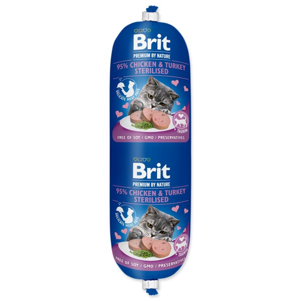 Brit Premium Cat by Nature Sausage Ch&T Sterilised 180g