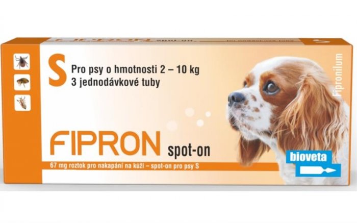 Fipron 67mg Spot-On Dog S sol 3x0,67ml