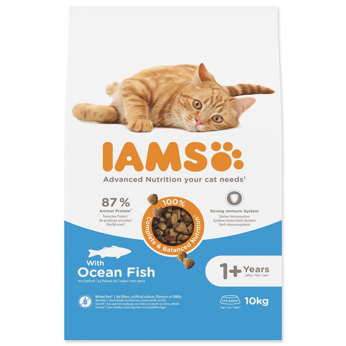IAMS for Vitality Adult Cat Food with Ocean Fish 10kg