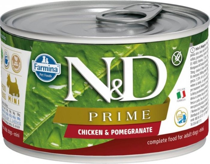 N&D DOG PRIME Adult Chicken & Pomegranate Mini 140g