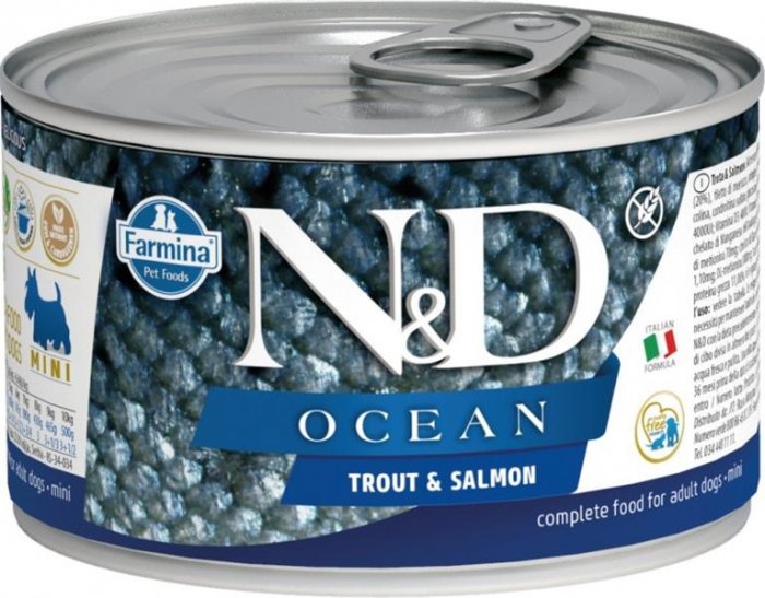 N&D DOG OCEAN Adult Trout & Salmon Mini 140g