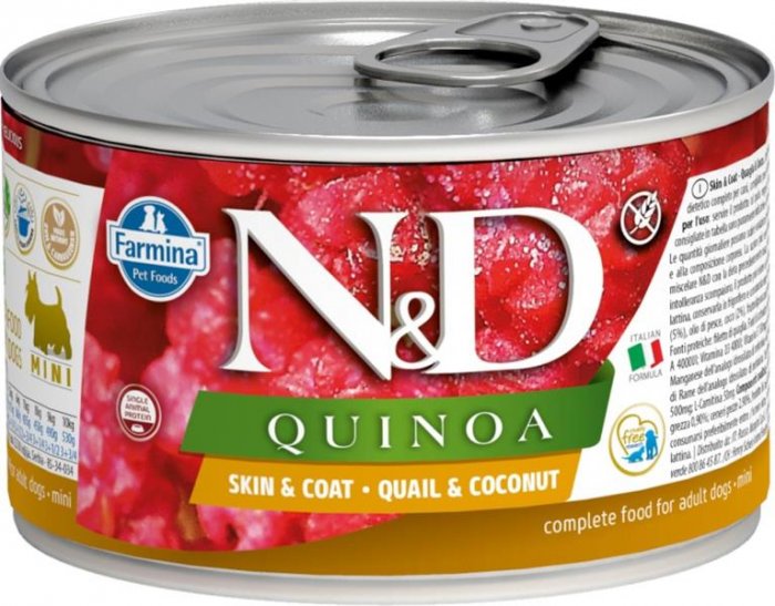 N&D DOG QUINOA Quail & Coconut Mini 140g
