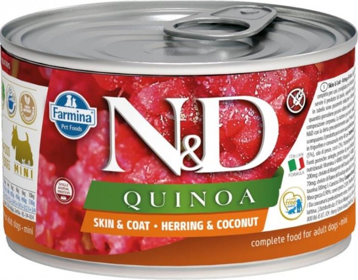 N&D DOG QUINOA Herring & Coconut Mini 140g