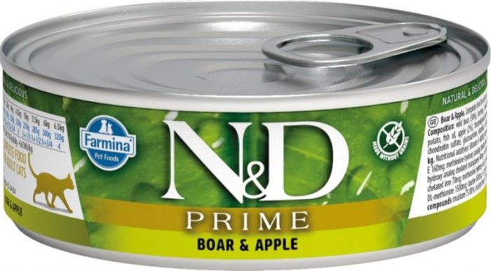 N&D PRIME Cat Adult Boar & Apple 70 g