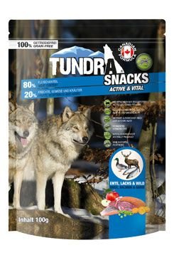 TUNDRA dog snack Duck, Salmon, Game Active&Vital 100g