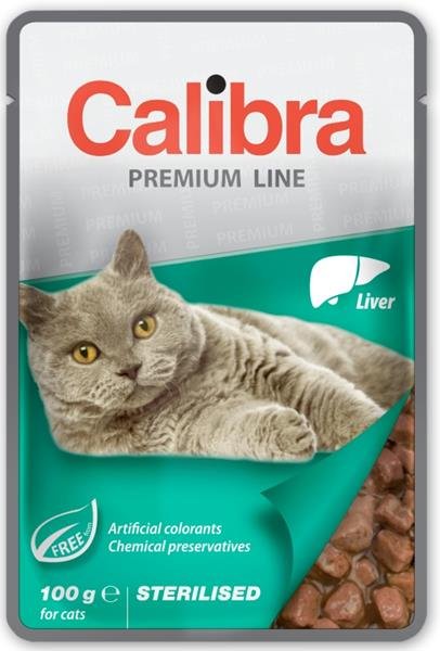 Calibra Cat  kapsa Premium Sterilised Liver 100g