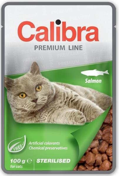 Calibra Cat  kapsa Premium Sterilised Salmon 100g