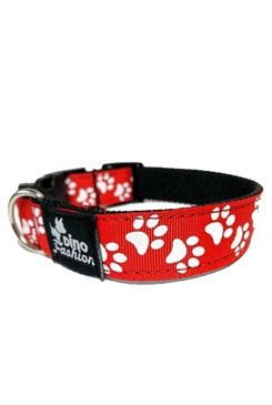 Obojek DINOFASHION Bílé tlapky 35/2,5cm