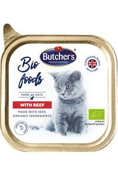Butcher´s Cat Bio s hovězím vanička 85g