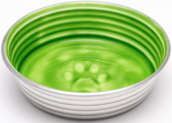 Miska nerez+glazura 0,4 zelená LP