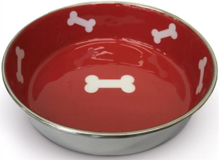 Miska nerez Robusto 0,8 červená LP