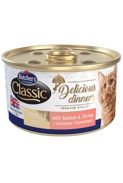 Butcher´s Cat Class.Delic.Dinners losos+krevet konz 85g