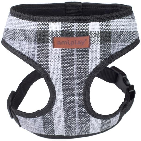 Postroj nylon London hrudní 55-70 šedý amiplay
