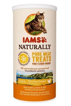 Iams Naturally Cat 100% kuřecí kostky 25g